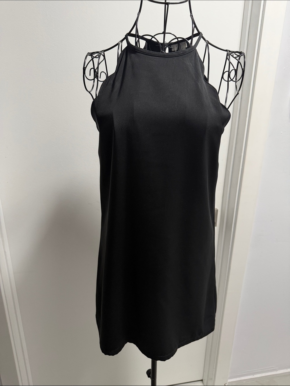 Cooperative Black Halter Mini Dress